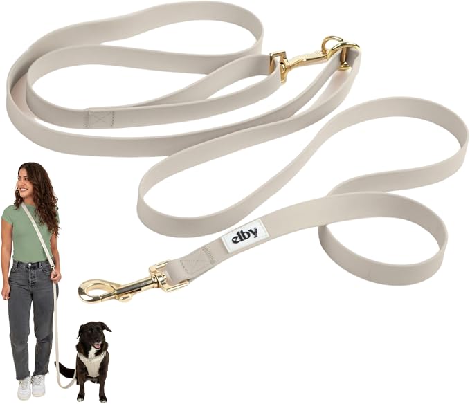 Hands Free Dog Leash - Waterproof Cross Body & Waist Walking Belt for Dog Walking and Training - Cute Walking Accessories for Medium and Large Dogs (Leash Only)