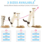 Made4Pets Tall Cat Scratching Post for Indoor Cats with Ball Track 32" | Interactive Tall Cat Scratching Post with Natural Sisal Rope, Rolling Ball Track and Extra Scratching Height, Modern Décor