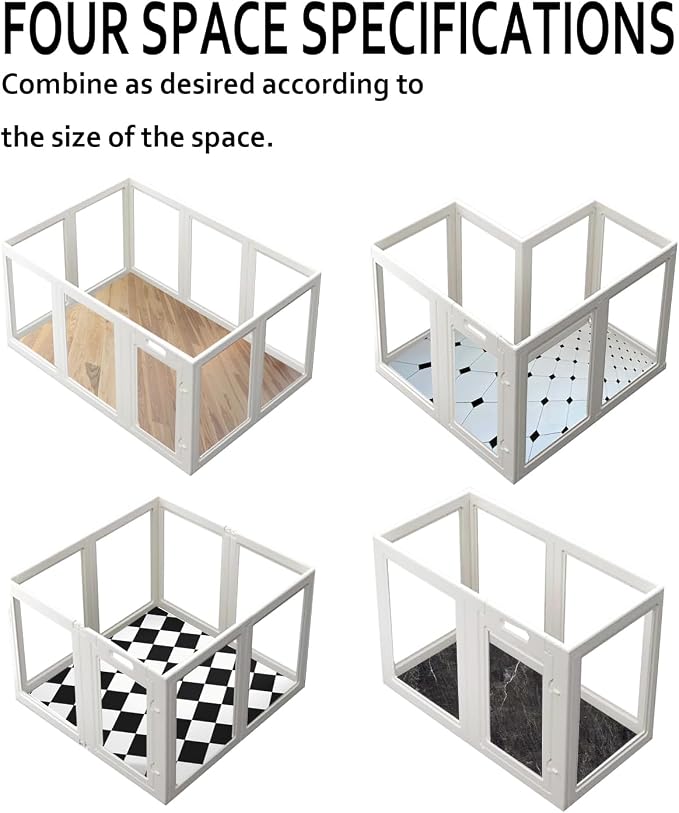 Acrylic Dog Playpen Indoor, 30" H 10 Panels Clear Dog Play Pen | Transparent Puppy Playpen, Easy Assembly. Exercise Pen For Small/Medium Dogs. Indoor Training, Play & Safe Containment