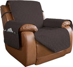 PureFit Reversible Recliner Chair Covers Couch Covers for Dogs, 28 in | Chocolate/Chocolate, Water Resistant Couch Protector, Washable Pet Couch Cover with Non Slip and Elastic Straps For Kids