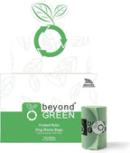 beyondGREEN Plant-Based Dog Poop Waste Bags for Leash Dispenser - 750 Bags - 50 Rolls of 15 Bags - 9" x 12"