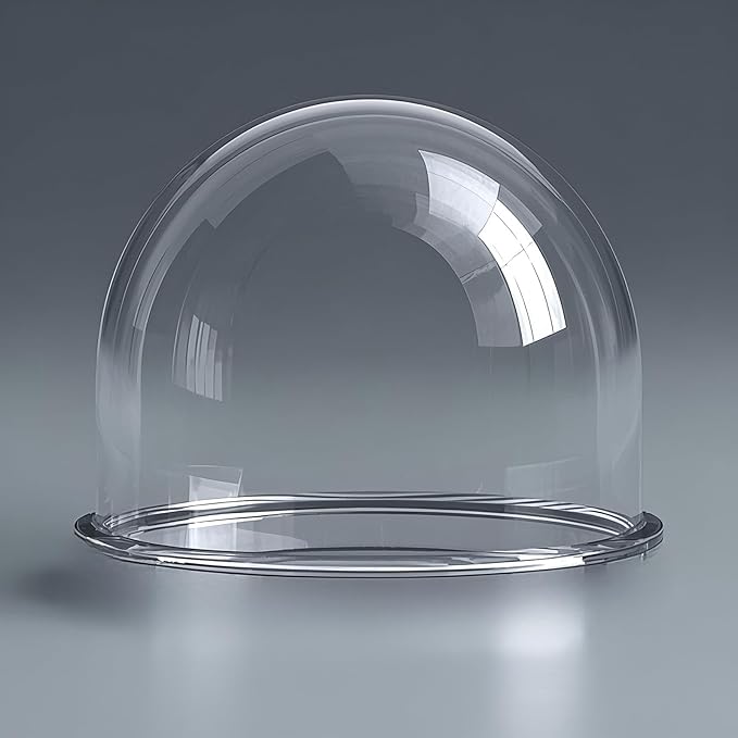 7" Acrylic Clear Dome Cover 177mm Diameter x 130mm High Transparent CCTV Security Camera Protective Housing Cover with Pre-drilled Mounting Holes