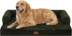 Orthopedic Dog Bed for Extra Large Dogs, 41x27in, Olive Green | Orthopedic Foam Relieves Joint Pressure, Bolsters Supports Head And Neck, Washable Cover, Non-Slip Bottom