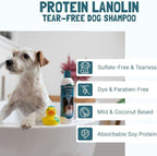 Bio-Groom Protein Lanolin Dog Shampoo - Tear-Free Pet Shampoo, Dog Bathing Supplies, Puppy Wash, Cat Grooming Supplies, Cruelty-Free, Made in USA, Tearless Product - 2.5 Gallons | Dog Bathing Supplies, Puppy Wash, Cat Grooming Supplies, Cruelty-Free, M...