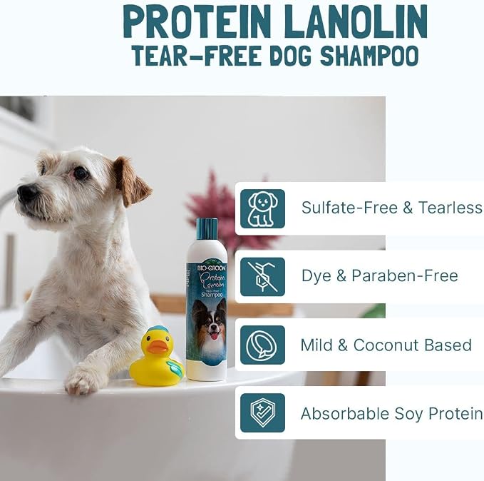 Bio-Groom Protein Lanolin Dog Shampoo - Tear-Free Pet Shampoo, Dog Bathing Supplies, Puppy Wash, Cat Grooming Supplies, Cruelty-Free, Made in USA, Tearless Product - 2.5 Gallons | Dog Bathing Supplies, Puppy Wash, Cat Grooming Supplies, Cruelty-Free, M...