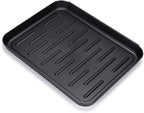 OwnMy Black Boot Tray Mat Indoor Plastic Small Shoe Tray Mat for Entryway | Multi-Purpose Boot Tray for Plants Pet Food Dog Water Bowls Cat Litter Box, Boot and Shoes Drying Mat for Indoor and Outdoor