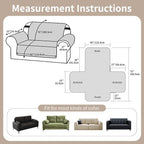 100% Waterproof Couch Cover for Dogs with Non-Slip & Side Pockets 46", Furniture Protector Sofa Covers, Washable Cushion Covers for Pets Kids Cat-Small Loveseat Beige