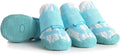 Dog Shoes for Large Dogs, Outdoor Dog Boots & Paw Protectors for Hot Pavement, Winter Snow Hiking, Breathable Dog Booties, Indoor Hardfloors Anti Slip Sole Blue Size 10