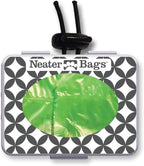 Neater Pet Brands Neater Bags Dog Waste Bag, No Rolls - Dog Poop Bags Dispense One at a Time, Doggie Poop Bag with Easy-Tie Handles, Dispenser Attaches to Any Leash (210 Count, Black Diamond Print)