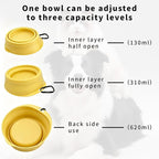 Cool Kids Collapsible Dog Bowl Travel Portable Anti-Tip Double-Sided | 2-In-1 Slow Feeder & Hydration, Catnip Scent, Abs+Tpe Sturdy Build, Fits Small Medium Pups, Hiking Camping Gear