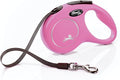 FLEXI® Classic Tape Retractable Dog Leash, Small, 16 ft - Pink | German engineered, original flexi leash, durable quality for dogs up to 33 lbs, tangle-free, walking, reliable brake system