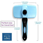 Pet Slicker Brush – Self Cleaning Brush for Dogs & Cats | Retractable Bristles for All Hair Types – Massaging Pins Remove Tangles & Mats Painlessly – Durable Grooming Tool for Pets