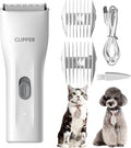 Dog Grooming Kit Clipper for Thick Coat | Low Noise, Cordless Cat Hair Trimmer, Rechargeable Shaver Pet Grooming Tools