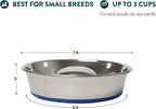 OurPets DuraPet Slow Feed Premium Stainless Steel Dog Bowl, Silver, Small (2040010300) | Helps pace rapid eaters at mealtime, durable and easy to clean, raised center dome design, a reliable everyday dish for pups