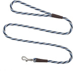 Mendota Pet Snap Leash - British-Style Braided Dog Lead, Made in The USA - Arctic Blue, 3/8 in x 4 ft - for Small/Medium Breeds