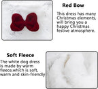 FLAdorepet White Large Dog Christmas Snowflake Dress Outfit Costume,4XL | Ideal for Medium Large Giant Dogs;Prefect for Christmas Holiday Wedding Birthday;Soft Thick Fleece Warm Winter Dog Clothes