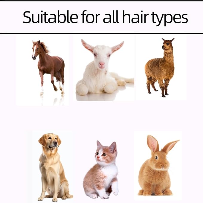 Detachable Replacement Blades for Horse Grooming Clippers, Pet Hair Shaver with Widen Ceramic Blades for Dogs, Cats, Sheep, Other Animals