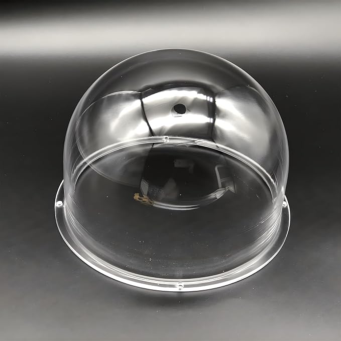 7" Acrylic Clear Dome Cover 177mm Diameter x 130mm High Transparent CCTV Security Camera Protective Housing Cover with Pre-drilled Mounting Holes