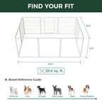 FXW AuraSpace Pro Acrylic & Wire Mesh Indoor Dog Playpen, 32" H, 10 Panels | Clear View, Heavy-duty Metal, Flexible Layouts, Easy Walk-Through, For Small & Medium Dogs, Patented