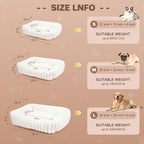 Dog Bed for Small Medium Size Dog, Washable Fluffy Rabbit Fur Pet Bed for Puppy and Kitten, Orthopedic Dog Cat Beds with Removable Cover & Anti-Slip Bottom Medium Dog Bed self Warming