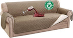 Turquoize 100% Waterproof Sofa Covers Couch Cover Sofa Cover for Dogs Couch Protector Triple Non-Slip Sofa Slipcover for 3 Cushion Couch Furniture Protector for Pets, Kids (XL Sofa 78", Taupe)