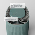 Sans Air Purifier Mini for Large Rooms (Up to 490 Sq Ft) – True HEPA & | Activated Carbon Filter for Allergies, Pets, Dust, and Odors | Quiet 25dB Operation with UV-C Light & Lights-Out Mode (Agave)