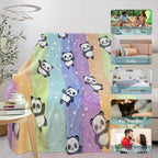 COMFAR Panda Blankets for Girls/Boys, Gifts Girls, Kids Toddler Blanket Kids, Personalized Baby Soft Fleece and Throw, Birthday 40inx 50in - Image 7