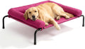 Cooling Elevated Dog Bed for Large Dogs, Portable Indoor & Outdoor Raised Dog Bed with Breathable Mesh, Chew Proof Pet Hammock Cots with Removable and Waterproof Bolsters