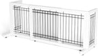 Bonnlo Free Standing Dog Gate, 37" - 68" Wide Pet Gate for Fireplace Stairs Doorways, Wooden Adjustable Pet Fence Indoor, Christmas Tree Gate (White)