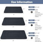 Dog Bed Soft Dog Crate Bed Pad Mat, 42 in Non Slip Bottom Washable Beds for Large Dogs, Pet Bed Mattress Kennel Pad, Dark Blue Gray