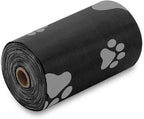 Best Pet Supplies Dog Poop Bags for Waste Refuse Cleanup, Doggy Roll Replacements for Outdoor Puppy Walking and Travel, Leak Proof and Tear Resistant, Thick Plastic - Black, 360 Bags (BDP-360T)