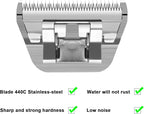 Dog Grooming Wide Blades Set,Compatible with Andis,Oster,Wahl KM10 Clippers | Cut Length 1/16"(1.5mm) to 3/8”(9.5mm) ,Include Size 10W/7FW/5FW/4FW ,4 Pack