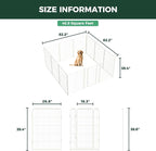 FXW Homeplus Indoor Dog Playpen, 40" H, 12 Panels, for Medium & Large Dogs | Stress-free play, Heavy-duty, Semi-open design, Easy setup, Threshold-free gate, Expandable, Patented