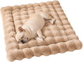 SOMAHE Plush Pet Bed Mat, Machine Washable, Medium 27x20 Latte Coffee | Machine Washable + Non-Slip Paw Bottom: plush pet mat stays fluffy and steadier for large cats and small dogs.