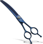 Professional Dog Grooming Scissors Pet Curved Thinning Shears 7.0'' Extremely Sharp Blades 440C Steel Thinning Scissors Durable Smooth Motion&Fine Cut for Dogs and Cats