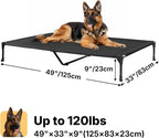 Veehoo Cooling Elevated Dog Bed, Portable Raised Pet Cot with Washable & Breathable Mesh, No-Slip Feet Durable Dog Cots Bed for Indoor & Outdoor Use, X Large, CWC1803-XL | Off-ground training platform, portable camping hammock, breathable mesh, easy to...