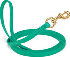 Viper Biothane K9 Working Dog Leash Waterproof Lead for Tracking Training Schutzhund Odor-Proof Long Line with Solid Brass Snap for Puppy Medium and Large Dogs, 10ft Teal