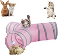 3-Way Collapsible Cat Tunnel Tube Toy Pink — Interactive Play Tunnel with Hanging Ball & Peek Hole for Indoor Cats, Kittens, Puppies & Rabbits | Hours of Fun & Exercise