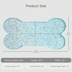 PWTAA Dog Food Mat Anti-Slip Silicone Dog Bowl Mat Thicker Pet Placemat Waterproof Cat Feeder Pad with Raised Edge Puppy Kitten Feeding Mats Suitable Small Medium-Sized Dogs Cats Eating Tray