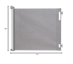 Retractable Baby Gate Perma Child Safety 41" Tall x 71” Wide, Mesh, for Stairs, Doorways, Dogs, Pets, Indoor, Outdoor, One-Handed Operation, Locking, Easy Install, Hardware Mount, Gray