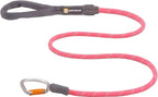 Ruffwear, Knot‑a‑Leash, Climbing‑Inspired Rope Leash, 5 ft Reflective Rope, Secure Auto‑Locking Swivel Carabiner, Tubular Handle, Accessory Loop for Pick‑Up Bags, Pink, Large