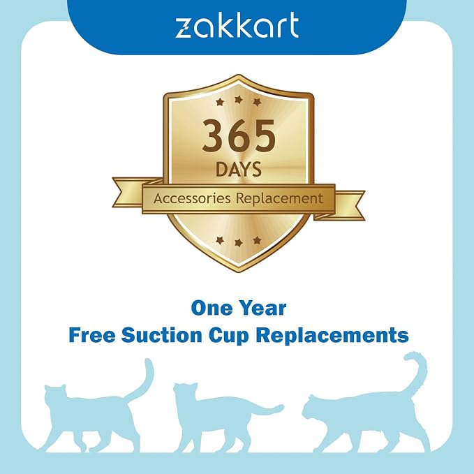 Zakkart Foldable Cat Hammock for Window - Cordless, Embeded Machine Washable Bed, Robust Metal Frame - Cat Window Perch for Large Cats and Kittens (Gray Bolster Bed, Large)