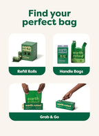 Earth Rated Dog Poop Bags on Refill Rolls, 280 Bags, Peach & Lotus | Guaranteed Leak Proof and Extra Thick Waste Bag Refill Rolls
