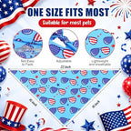 Geyoga 240 Pcs 4th of July Dog Bandanas Bulk Patriotic Pet Bandanas - Image 2