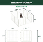 FXW Homeplus Indoor Dog Playpen, 24" H, 8 Panels, for Puppies & Small Dogs | Stress-free play, Heavy-duty, Semi-open design, Easy setup, Threshold-free gate, Expandable, Patented