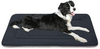 Dog Bed Soft Dog Crate Bed Pad Mat, 36 in Non Slip Bottom Washable Beds for Medium and Large Dogs, Pet Bed Mattress Kennel Pad, Dark Blue Gray