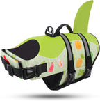 ASENKU Dog Life Jacket - Pet Safety Vest for Swimming & Boating, Shark Life Jacket with Floatation, Dog Lifesavers Swimsuits for Small Medium Large Dogs (Fruit, 2XL)