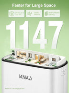 KNKA Air Purifiers for Home Bedroom Up to 1147 Ft² in 1 Hr, APH3000, White | Washable Pre-Filter, AHAM VERIFIDE, AQI Display, Turbo & Auto Modes, HEPA Sleep Mode, Air Cleaner for Dust, Pollen