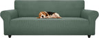 ZNSAYOTX Stretch Oversized Couch Cover Universal Sofa Covers for Living Room Dogs Pet Furniture Protector Spandex Extra Large Sofa Slipcovers with Anti Slip Foam Sticks (Pea Green, XL Sofa)