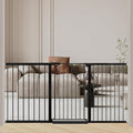 Fairy Baby Extra Tall Baby Gate Stand 38" Tall, 70.9"-76.3" Extra Wide Large Safety Child Gates for Doorway, Metal Auto Close Dog Gate for House, Stair Gates for Kids or Pets No Drilling, Black